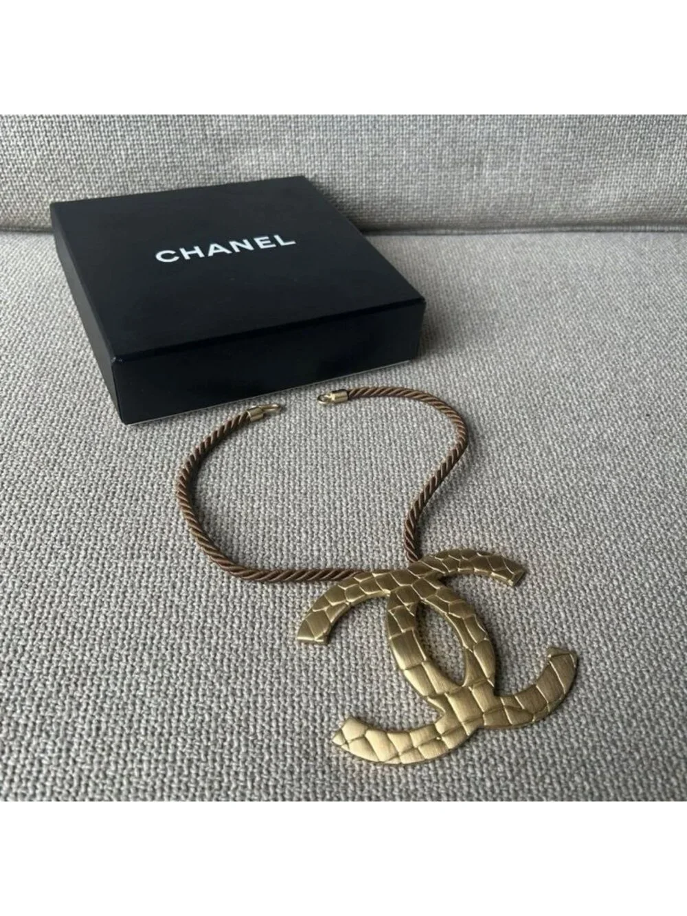 Chanel Vintage CC Logo Choker Necklace